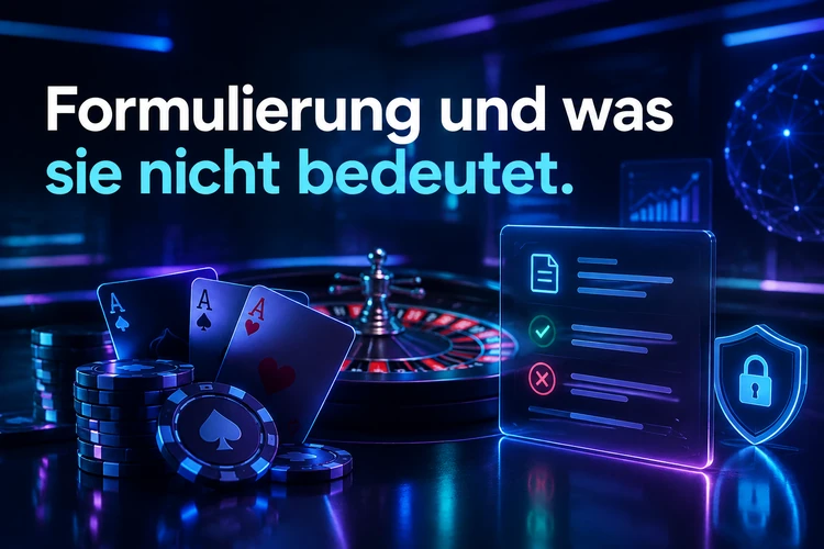Formulierung und was sie nicht bedeutet